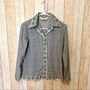 Vintage 1970s Floral Blouse
